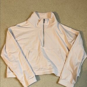 Women's pale pink Half-Zip Pullover